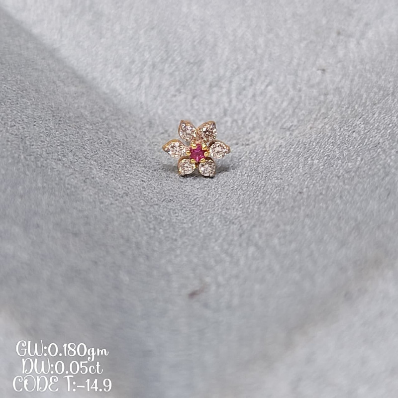 Colour Stone Desing Diamond Nosepin
